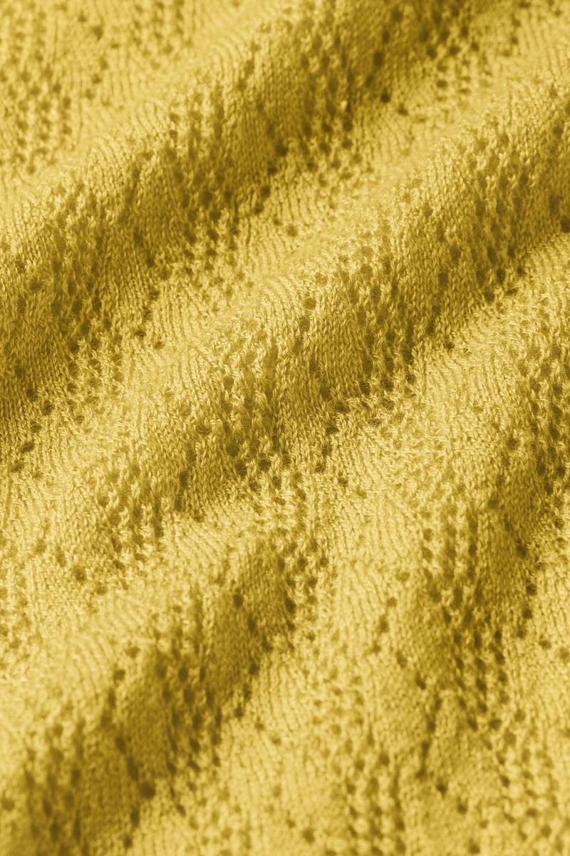 KL Audrey Top Loop Ajour Farbe Petrol und Tuscan Yellow