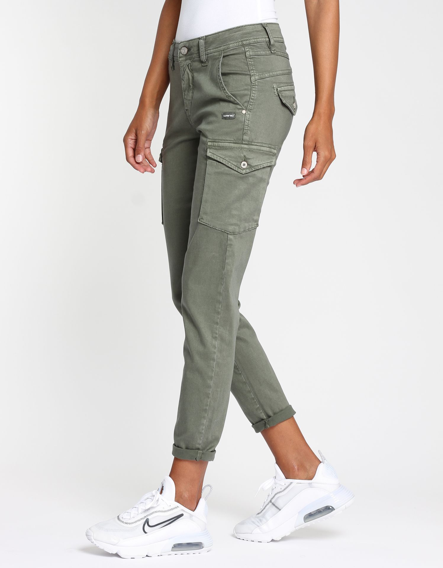 GANG - 94Amelie Cargo cropped - relaxed fit Hose 